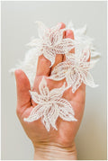 20pcs. 3D flowers for sewing/ 3D flower lace applique/ wedding dress lace applique/ bridal lace// A17-081