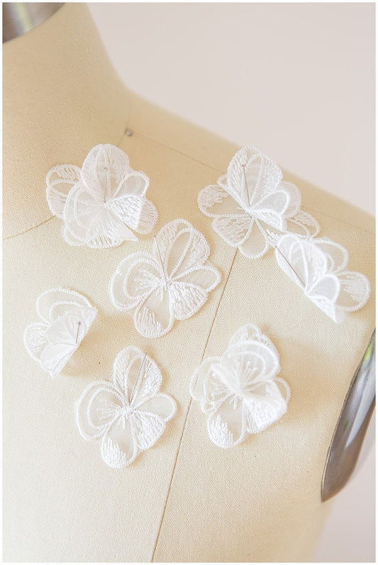20pcs 3D flower lace applique/wedding dress lace applique/wedding dress applique// A17-086