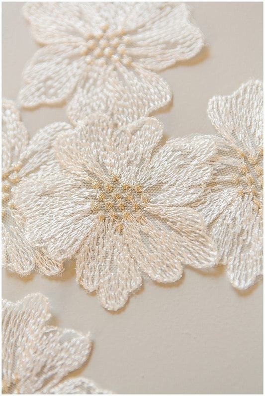 20pcs 3D lace flowers for sewing/ 3D flower lace applique/ wedding dress lace applique/ bridal 3D applique// A17-101 