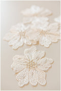 20pcs 3D lace flowers for sewing/ 3D flower lace applique/ wedding dress lace applique/ bridal 3D applique// A17-101 