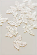 18pcs 3D lace leaf for sewing/ 3D flower lace applique/ wedding dress lace applique/ bridal lace// A17-108 