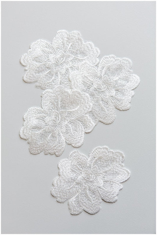 6pcs. 3D lace flowers for sewing/ 3D flower lace applique/ lace flowers/ wedding dress lace applique// A17-117