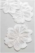 6pcs. 3D lace flowers for sewing on/ 3D flower lace applique/ wedding dress applique/ bridal applique// A17-121 