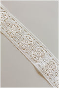 Beautiful guipure lace trim/ off-white lace trim/ bridal lace trim/ lace veil/ boho crocheted bridal lace trim// T17-033