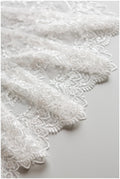 embroidered lace trim off-white/ elegant bridal lace trim/ bridal lace/ veil lace trim/ lace embroidery/ wedding dress lace// T17-041