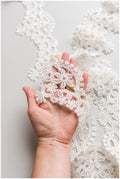 Bridal lace trim off-white/ wedding dress lace trim/ veil lace trim/ elegant bridal lace trim// T17-050
