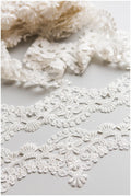 Bridal lace trim off-white/ wedding dress lace trim/ veil lace trim/ elegant bridal lace trim// T17-050