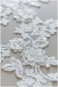 3D lace applique, lace flower, flower applique, wedding dress lace applique// A17-134
