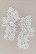 Milchseide SpitzenApplikation, Brautblüten Applikation, Spitzenblume, Blumen Applikation, Hochzeitskleid Spitzenapplikation, Spitzenblumen Applikation// A17-141