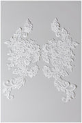 Spitzenaufnäher für Brautkleider, Spitzenaufnäher Stickerei, Blumenapplikation, Spitzenblume, Hochzeitskleid Spitze, Hochzeitskleid Spitzenapplikation// A17-126