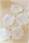 8pcs. 3D lace flowers for sewing on/ 3D flower lace applique/ wedding dress lace applique/ bridal lace// A17-079