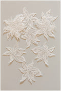 20pcs. 3D flowers for sewing/ 3D flower lace applique/ wedding dress lace applique/ bridal lace// A17-081