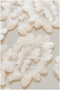 8pcs. 3D lace flowers for sewing on/ 3D flower lace applique/ wedding dress lace applique/ bridal lace// A17-083 