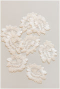 8pcs. 3D lace flowers for sewing on/ 3D flower lace applique/ wedding dress lace applique/ bridal lace// A17-083 