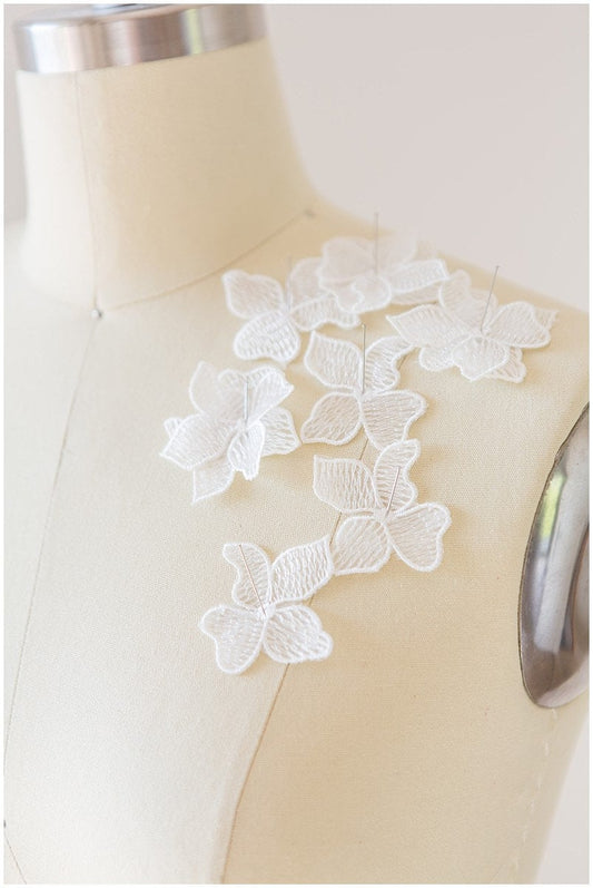 20pcs. 3D flower appliques /wedding dress lace applique/ 3D flower bridal lace// A17-085