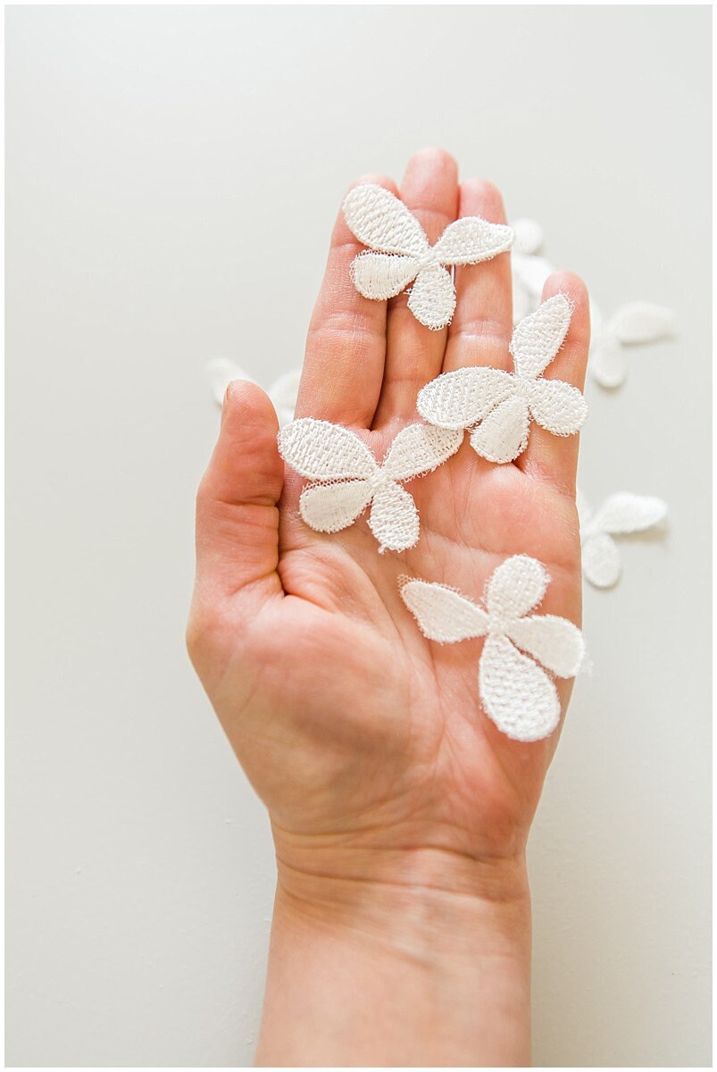 20 pièces. Fleurs 3D pour la couture/ applique de dentelle de fleur 3D/ applique de dentelle de robe de mariée/ dentelle de mariée// A17-088