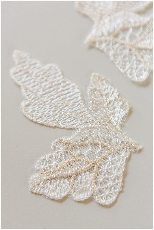 20pcs. lace leaf applique/ 3D flower lace applique/ wedding dress lace applique/ bridal lace// A17-106-1