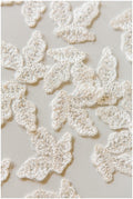 18pcs 3D lace leaf for sewing/ 3D flower lace applique/ wedding dress lace applique/ bridal lace// A17-108 