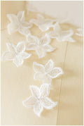 10pcs lace flower patch/ 3D lace flower/ wedding dress lace applique/ bridal 3D applique// A17-113