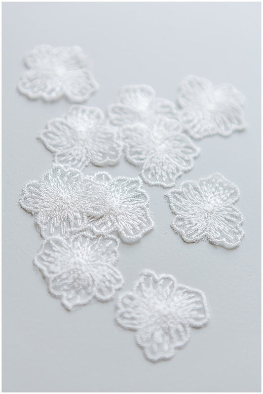 10pcs 3D flowers/ lace applique for wedding dress/ bridal lace/ 3D flower applique// A17-115