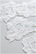 6pcs 3D flower lace applique/ 3D lace flowers/ wedding dress lace applique/ bridal 3D applique// A17-116