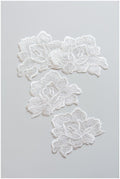 6pcs 3D flower lace applique/ 3D lace flowers/ wedding dress lace applique/ bridal 3D applique// A17-116