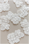 10pcs. small lace flowers/ 3D flowers for sewing/ 3D flower lace applique/ 3D lace flower/ bridal 3D applique// A17-145