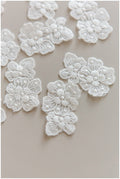 10pcs. small lace flowers/ 3D flowers for sewing/ 3D flower lace applique/ 3D lace flower/ bridal 3D applique// A17-145