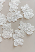 10pcs. small lace flowers/ 3D flowers for sewing/ 3D flower lace applique/ 3D lace flower/ bridal 3D applique// A17-145