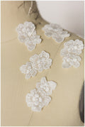 10pcs. small lace flowers/ 3D flowers for sewing/ 3D flower lace applique/ 3D lace flower/ bridal 3D applique// A17-145