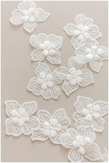 20pcs 3D lace flowers for sewing/ 3D lace applique/ wedding dress lace applique/ bridal 3D applique// A17-147