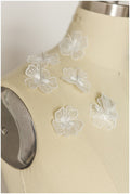 10pcs. lace flowers/ 3D flower sew on/ 3D flower applique/ wedding dress applique/ bridal 3D applique// A17-143-C