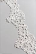 Bridal lace trim off-white/ wedding dress lace trim/ veil lace trim/ elegant bridal lace trim// T17-050