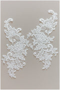 Flower applique, lace flower applique, lace flower applique, flower applique, wedding dress lace applique, lace flower applique// A17-137