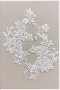 Baumwollblüten Applikation, Spitzenblumen Applikation, Spitzenblume, Blumen Applikation, Hochzeitskleid Spitzenapplikation, Spitzenblumen Applikation// A17-140C