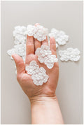 10pcs. small lace flowers/ 3D flowers for sewing/ 3D flower lace applique/ 3D lace flower/ bridal 3D applique// A17-145