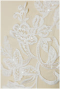 Perlenaufnäher für Brautkleid, Hochzeitskleid Spitzenaufnäher, Spitzenblume für Hochzeitskleid, Brautspitze Applikation// A17-151