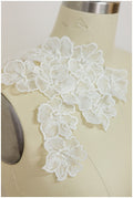 10pcs 3D lace flowers for sewing on/ 3D flower lace applique/ wedding dress lace applique/ bridal lace// A17-160