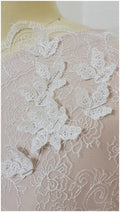 30pcs 3D leaf applique for sewing/ 3D flower applique/ wedding dress lace applique/ bridal lace// A17-168-1