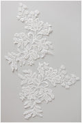 Perlenaufnäher für Brautkleid, Hochzeitskleid Spitzenaufnäher, Spitzenblume für Hochzeitskleid, Brautspitze Applikation// A17-151