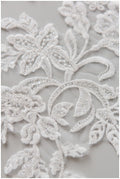Perlenaufnäher für Brautkleid, Hochzeitskleid Spitzenaufnäher, Spitzenblume für Hochzeitskleid, Brautspitze Applikation// A17-151