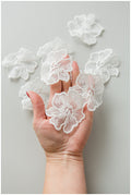 10pcs 3D lace flowers for sewing on/ 3D flower lace applique/ wedding dress lace applique/ bridal lace// A17-160