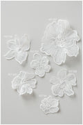 10pcs 3D lace flowers for sewing on/ 3D flower lace applique/ wedding dress lace applique/ bridal lace// A17-160