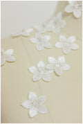 20pcs. 3D lace flowers for sewing/ 3D flower lace applique/ wedding dress lace applique/ bridal lace// A17-163R