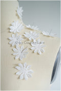 10pcs. Lace flowers for sewing on/ 3D flower lace applique/ wedding dress lace applique/ wedding dress applique// A19-104/2
