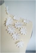 10pcs. Lace flowers for sewing on/ 3D flower lace applique/ wedding dress lace applique/ wedding dress applique// A19-104/2