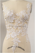 Blumen Hochzeitskleid Spitzenaufnäher, Aufnäher für Brautkleid, Spitzenblume für Hochzeitskleid, Brautspitze Applikation, Stickaufnäher// A19-190
