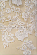 Blumen Hochzeitskleid Spitzenaufnäher, Aufnäher für Brautkleid, Spitzenblume für Hochzeitskleid, Brautspitze Applikation, Stickaufnäher// A19-190