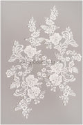 Blumen Hochzeitskleid Spitzenaufnäher, Aufnäher für Brautkleid, Spitzenblume für Hochzeitskleid, Brautspitze Applikation, Stickaufnäher// A19-190