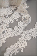 Lace trim off-white/ bridal lace with sequins/ floral veil lace trim/bridal lace// T20-030W